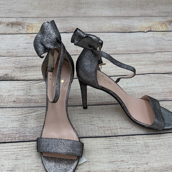 kate spade Shoes - Kate Spade Glittering Silver Heels